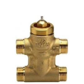 Клапан VZL 4 четырехходовой Ду 15, Ру 16, Kvs 1 м3/ч, н/р, Т= 120 °С, латунь, ход штока 2,8 мм, фото 