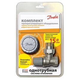 Комплект терморегулятора RA-G/RA 2940 Ду 15, угловой, для однотрубной системы отопления, фото 