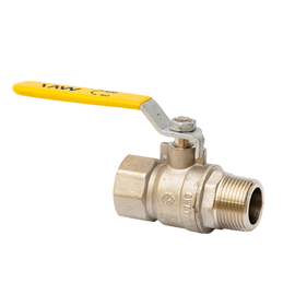 Кран газовый с ручкой и подключением гайка-штуцер (РГШ) 1/2" PN 25  BV.812.04, фото 