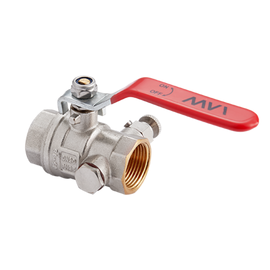Кран латунный с дренажём и воздухоотводчиком 1 1/4" PN 40  BV.630.07, фото 