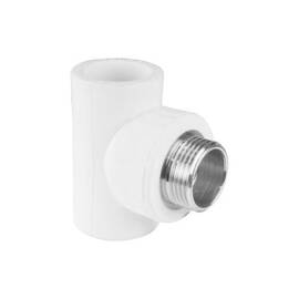 Тройник переходной с наружной резьбой 20х1/2"х20 (100/25) (Valfex), фото 