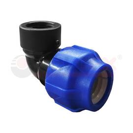Отвод ПНД компрессионный с внутренней резьбой 32х1/2" (80/20) VALFEX, фото 