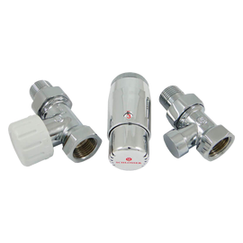 Комплект подключения прямой STANDARD MINI 1/2&amp;quot; (хром) с термоголовкой MINI DIAMANT М30х1,5, фото 