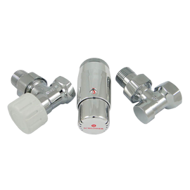 Комплект подключения угловой STANDARD MINI 1/2&amp;quot; (хром) с термоголовкой MINI DIAMANT М30х1,5, фото 