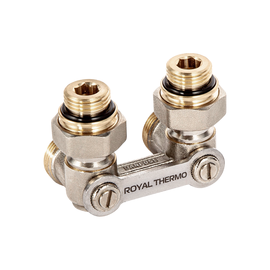 Узел нижнего подключения угловой ROYAL THERMO ½&amp;quot;х3/4&amp;quot;EK, фото 