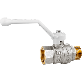 Кран шаровой латунный LD Pride 47.50.B-Н.Р (White) Ду 50 Ру 25 вн-нр, рычаг, фото 