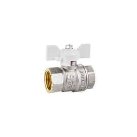Кран шаровой латунный LD Pride 47.32.B-B.Б (White) Ду 32 Ру 25 вн-вн, бабочка, фото 