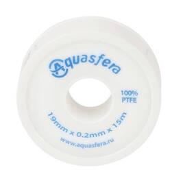 Лента ФУМ PTFE катушка 19ммх0,2ммх15м вода 6020 Aquasfera 6020-04, фото 