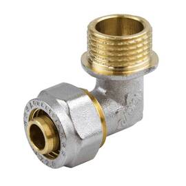 Угольник МП обж лат Дн26х3/4"х90гр НР Aquasfera 7006-05, фото 