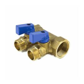 Коллектор лат шар/к син 3/4&quot; м/р 4в 1/2&quot; н/р 35мм Aquasfera 9025-03, фото 