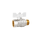 Кран шаровой латунный LD Pride 47.25.B-Н.Б (White) Ду 25 Ру 40 вн-нр, бабочка, фото 