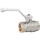 Кран шаровой латунный LD Pride 47.25.B-B.Р (White) Ду 25 Ру 40 вн-вн, рычаг, фото 