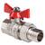 Кран шар. Valtec VT.227.N.05 BASE ВН 3/4" с американкой бабочка, фото 