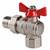 Кран шар. Valtec VT.228.N.06 BASE ВН 1" с американкой бабочка угловой, фото , изображение 5