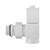 Набор дизайн-вентилей Royal Thermo CUBE, угловой (белый) 1/2", фото , изображение 7