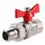 Кран шар. Valtec VT.227.N.06 BASE ВН 1" с американкой бабочка, фото , изображение 3
