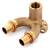 Угольник REHAU настенный ВР 20/20-1/2" RX+ длинный , бронза, фото , изображение 2