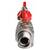 Кран шар. Valtec VT.228.N.06 BASE ВН 1" с американкой бабочка угловой, фото , изображение 2