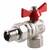 Кран шар. Valtec VT.228.N.06 BASE ВН 1" с американкой бабочка угловой, фото , изображение 3