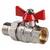 Кран шар. Valtec VT.227.N.06 BASE ВН 1" с американкой бабочка, фото , изображение 5