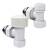 Набор термостатический угловой Royal Thermo Design 1/2"М30х1,5 (Белый), фото , изображение 2
