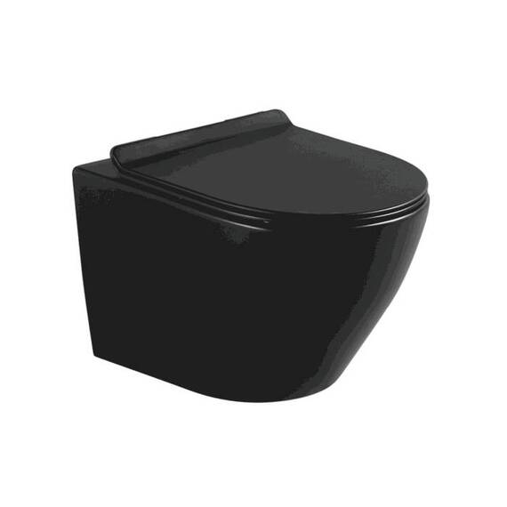 Унитаз подвесной Circulo б/о в/к дюр микр черн Selena C001NM., фото , изображение 2
