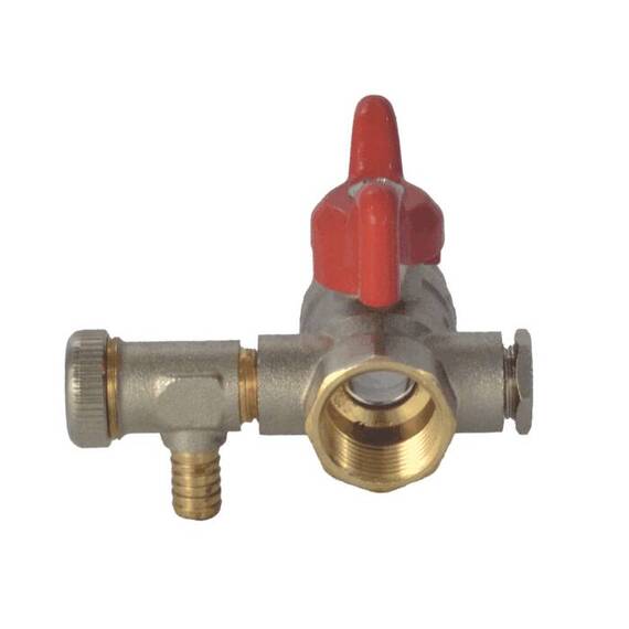 Кран шар лат спуск Ду15 Ру40 м/м полн баб РОС, фото , изображение 3