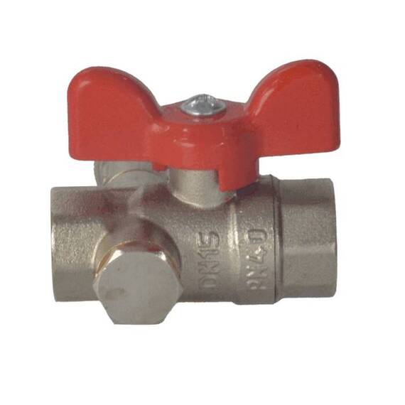 Кран шар лат спуск Ду15 Ру40 м/м полн баб РОС, фото , изображение 5