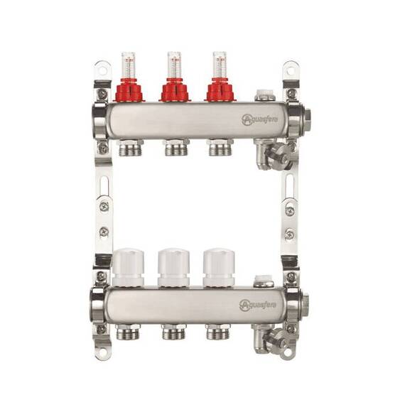 Группа коллект нерж расход 1&quot; м/м 9в 3/4&quot; ЕК н/р в/к Aquasfera 9501-08, фото , изображение 3