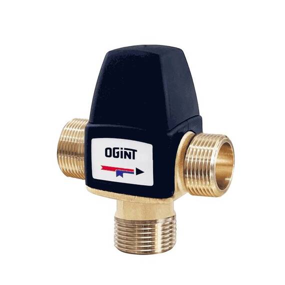 Клапан смес т/стат лат Ду15 Ру10 р/р Kvs2.1 30-65C Ogint, фото 