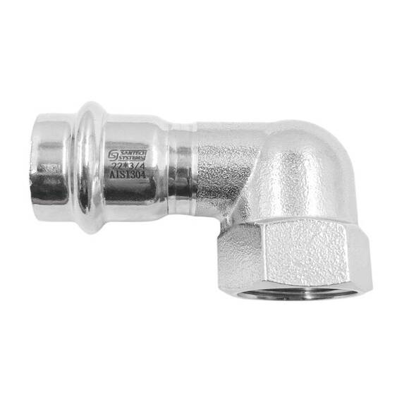 Угольник нерж AISI304 Дн15х1/2&quot; пресс/ВР FS121 SantechSystems, фото , изображение 2