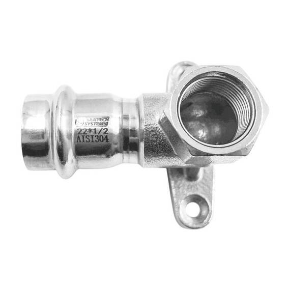 Водорозетка нерж AISI304 Дн18х1/2&quot; пресс/ВР FS123 SantechSystems, фото , изображение 2