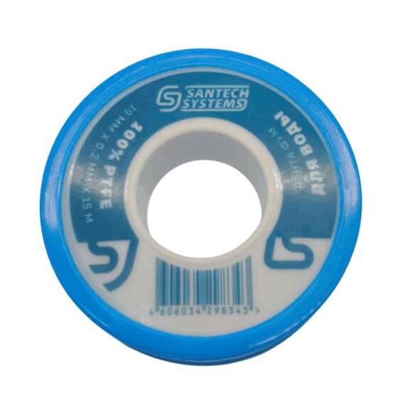 Лента ФУМ PTFE катушка 19ммх0,2ммх15м вода FU10 SantechSystems, фото , изображение 3