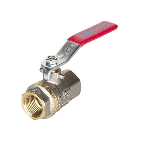 Кран шар лат 1001 Euro нк Ду40 Ру16 м/м полн рыч Aquasfera 1001-05, фото , изображение 3