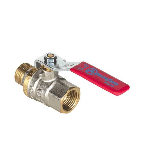 Кран шар лат 1003 Euro нк Ду25 Ру25 м/р полн рыч Aquasfera 1003-03, фото , изображение 3