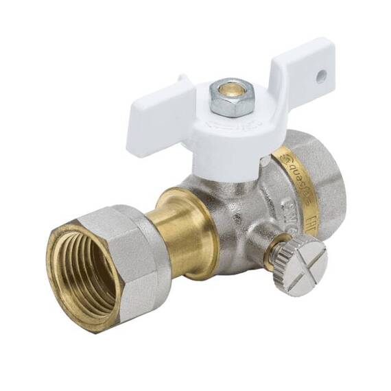 Кран д/ман лат G1/2&quot;-G1/4&quot; Ру40 м/нак/г Aquasfera 1124-01, фото 