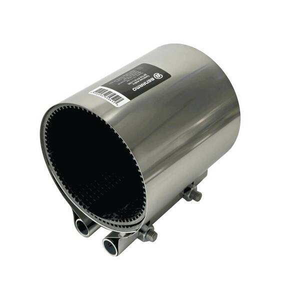 Хомут ремонтный свертный нерж Ду50 (55-65)мм 1/стор L=200 Benarmo 7060, фото , изображение 2