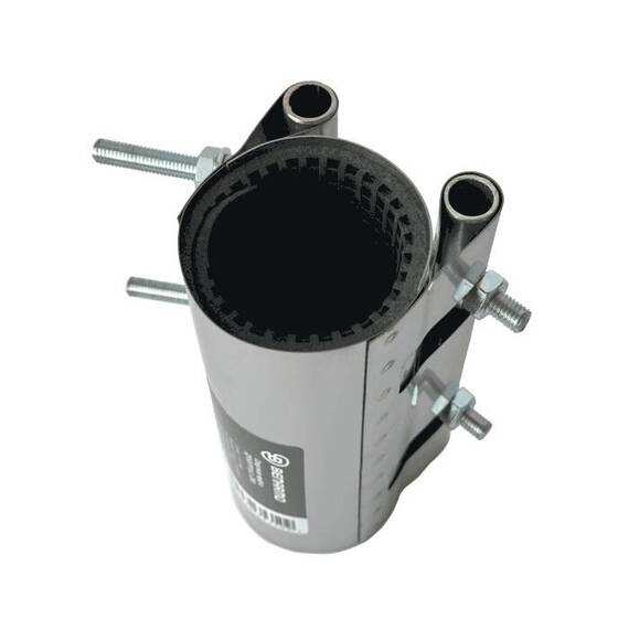 Хомут ремонтный свертный нерж Ду50 (55-65)мм 1/стор L=200 Benarmo 7060, фото , изображение 5