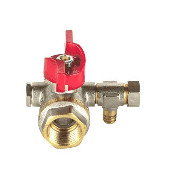 Кран шар лат спуск 1013 Euro нк Ду15 Ру40 м/м полн баб Aquasfera 1013-01, фото , изображение 3