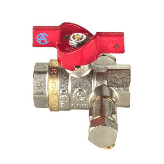 Кран шар лат спуск 1013 Euro нк Ду15 Ру40 м/м полн баб Aquasfera 1013-01, фото , изображение 4