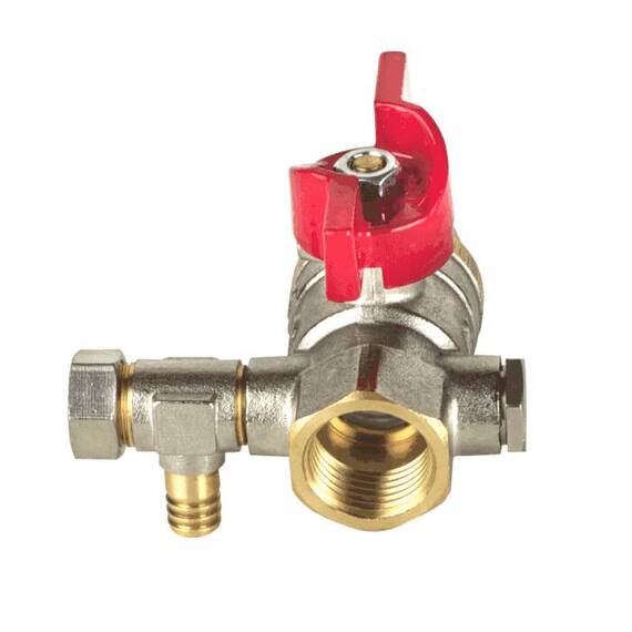 Кран шар лат спуск 1013 Euro нк Ду15 Ру40 м/м полн баб Aquasfera 1013-01, фото , изображение 5