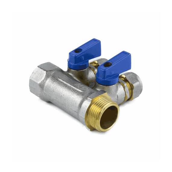 Коллектор лат шар/к син 3/4&quot; м/р 4в Дн16 обжим мп 35мм Aquasfera 7015-05, фото , изображение 7