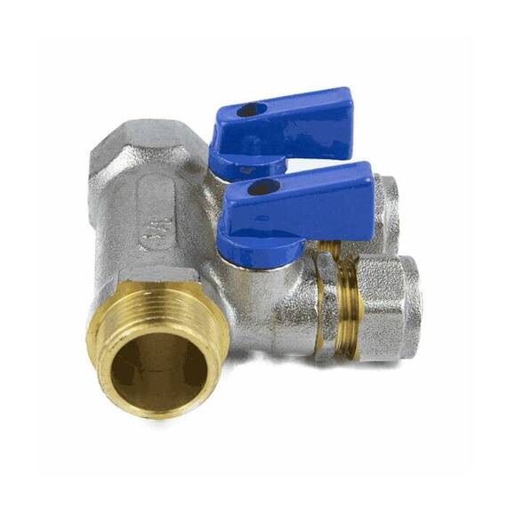 Коллектор лат шар/к син 3/4&quot; м/р 4в Дн16 обжим мп 35мм Aquasfera 7015-05, фото , изображение 8