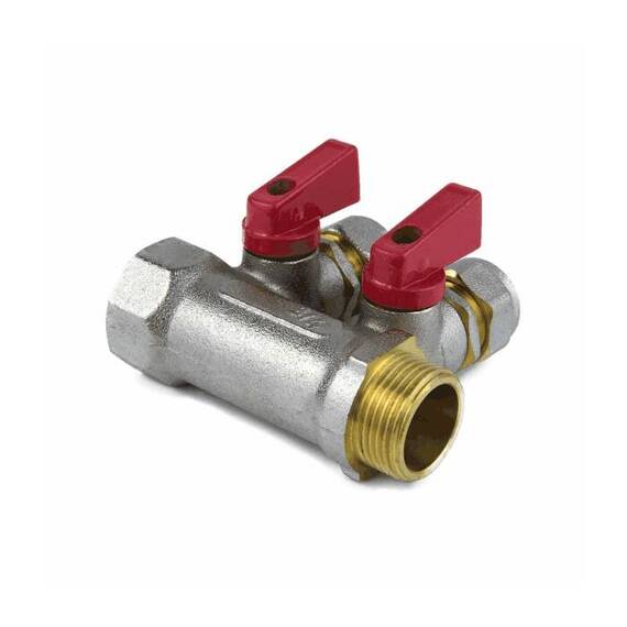 Коллектор лат шар/к красн 3/4&quot; м/р 2в Дн16 обжим мп 35мм Aquasfera 7016-01 ., фото , изображение 7