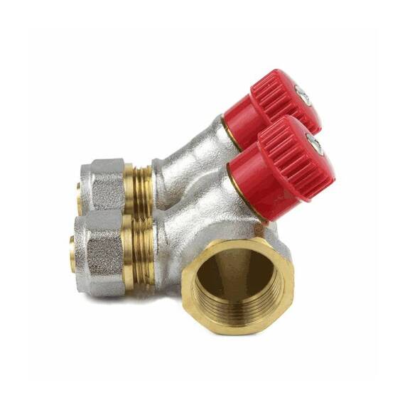 Коллектор лат клап рег красн 3/4&quot; м/р 2в Дн16 обжим мп 35мм Aquasfera 7018-01 ., фото , изображение 4