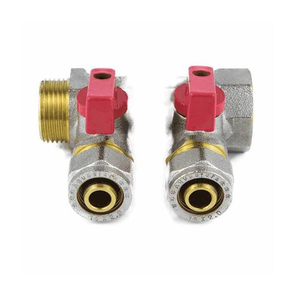 Коллектор лат шар/к красн 1&quot; м/р 2в Дн16 обжим мп 35мм Aquasfera 7016-04 ., фото , изображение 3