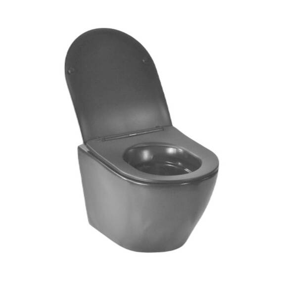Унитаз подвесной Circulo б/о в/к дюр микр черн Selena C001NM, фото , изображение 3