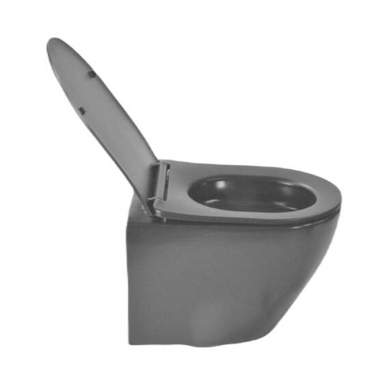 Унитаз подвесной Circulo б/о в/к дюр микр черн Selena C001NM, фото , изображение 5