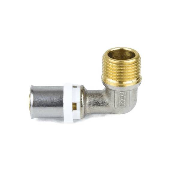 Угольник МП пресс лат Дн20х3/4"х90гр НР Aquasfera 8006-04, фото , изображение 8