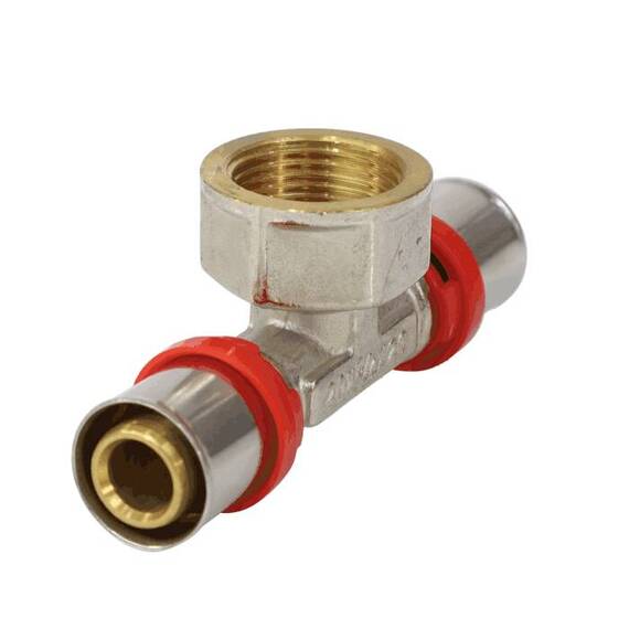 Тройник МП пресс лат Дн32х3/4"х32 ВР Aquasfera 8011-06, фото , изображение 3